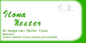 ilona mester business card